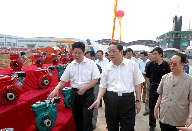  Yu Zhengsheng Inspects the Party and Government Delegation of Hubei Province Yang Zhengwu in Yueyang