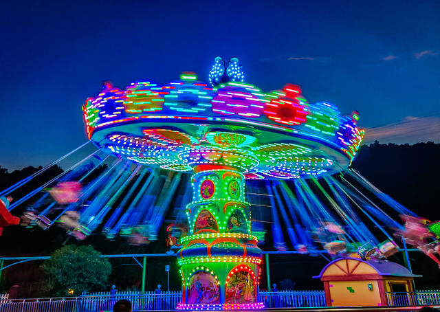 儿童 游乐场 夜景 怀化