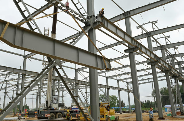工程项目 施工 厂房 重点工程 建筑工地 安全生产 工人 经开区 赶进度