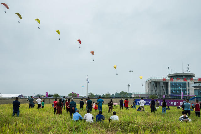 飞行  通航  飞机  飞翔伞  观众  博览会  飞机场  