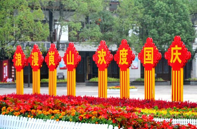 花坛  国旗  氛围