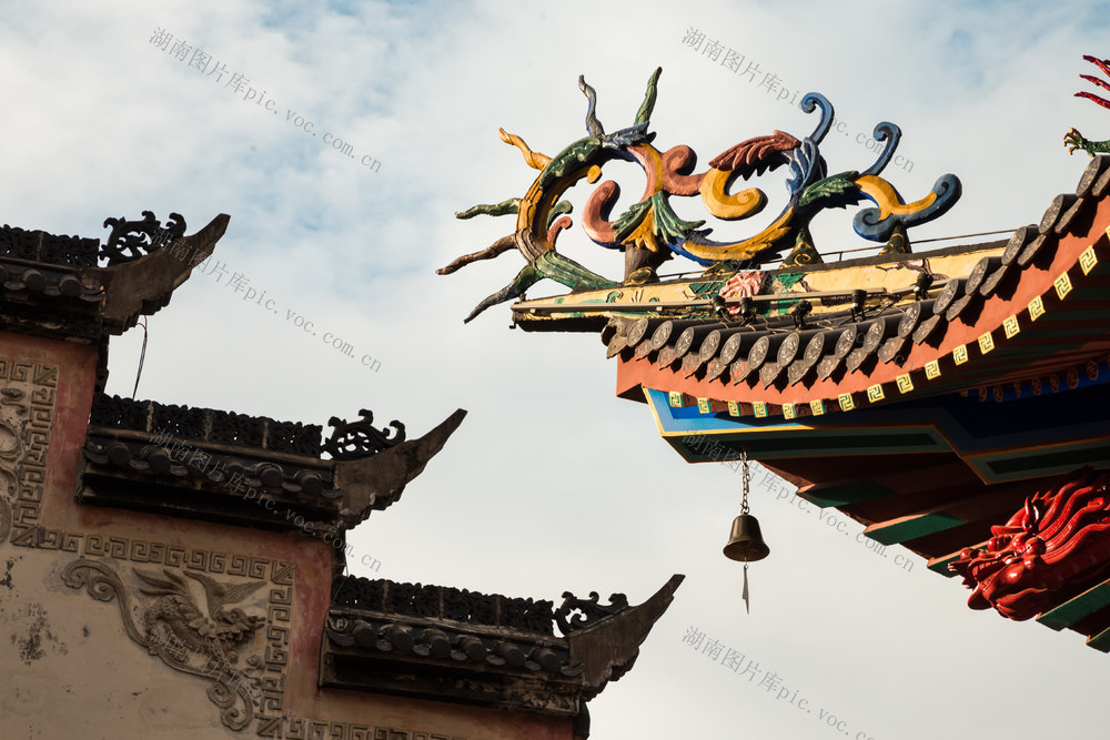 建筑  局部  问津寺  古建