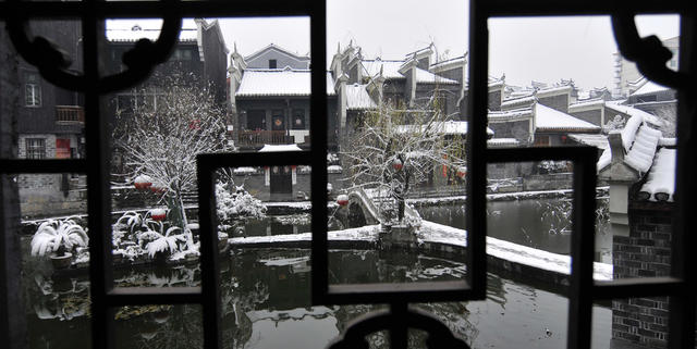 荷塘  雪  美景   古城  吉首