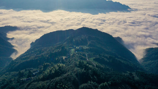 风光 平流雾 景观 江口镇