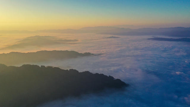 风光 平流雾 景观 江口镇
