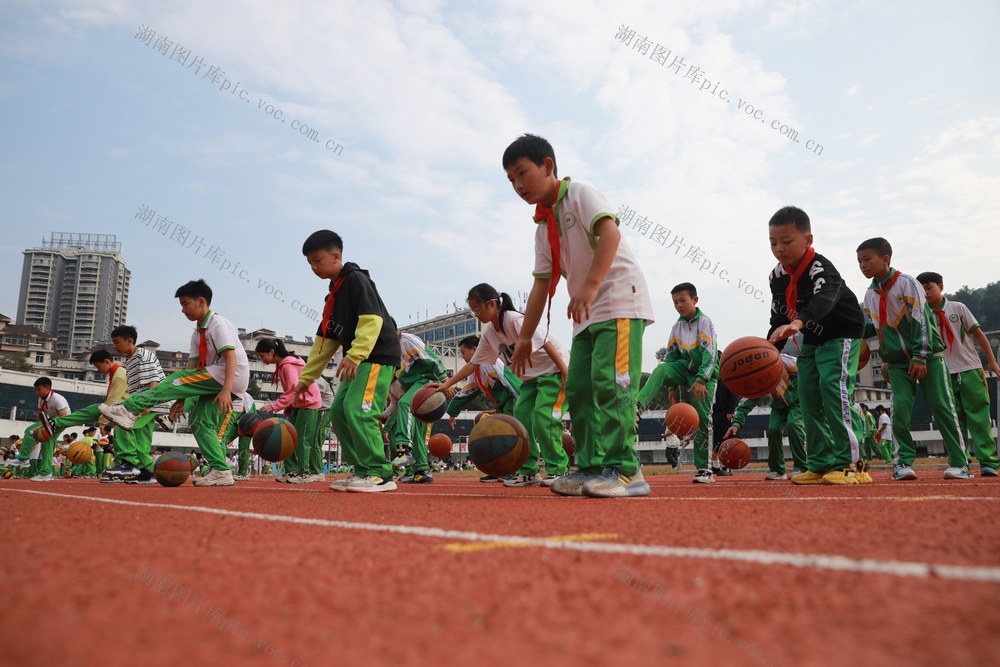 校园 土家族 湘西 学生 苗族 吉首 小学 篮球 体育 锻炼 运动  技巧 文体 体质 