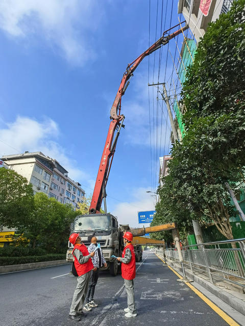 长擘泵车，安全，电力宣传