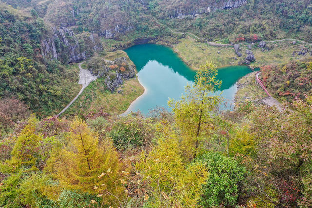 湘西，龙山，山，水，秋天，色彩，画卷