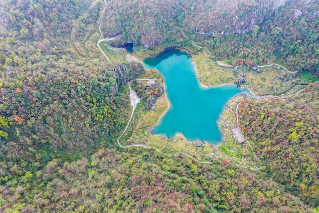 湘西，龙山，山，水，秋天，色彩，画卷