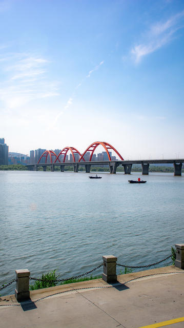 长沙 福元路大桥 日落 旅游