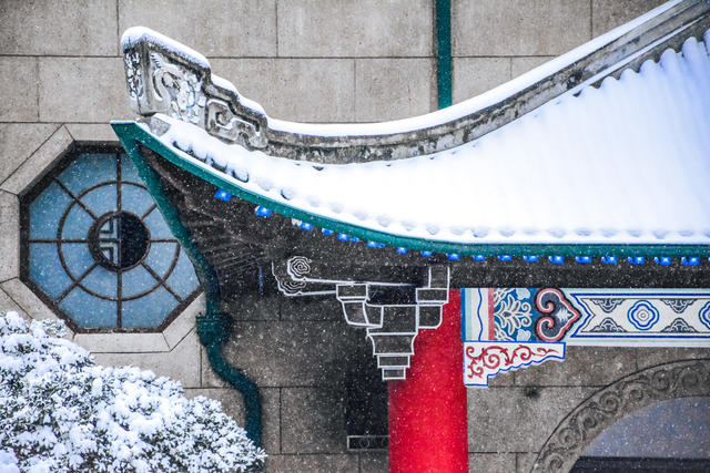 长沙 雪景 湖南大学 岳麓书院 爱晚亭 东方红广场 自卑亭