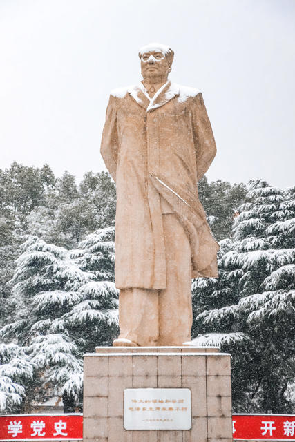长沙 雪景 湖南大学 岳麓书院 爱晚亭 东方红广场 自卑亭