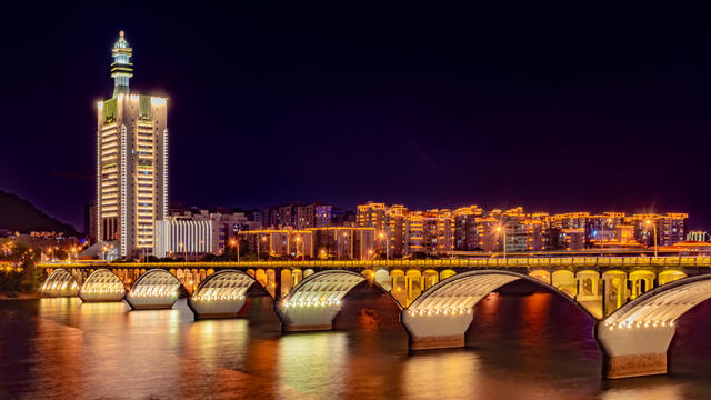 长沙 夜景 湘江 灯光秀 江边夜景