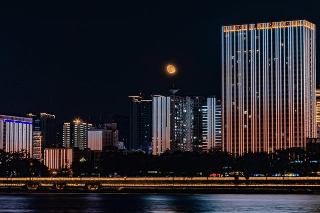 长沙 夜景 湘江 灯光秀 江边夜景