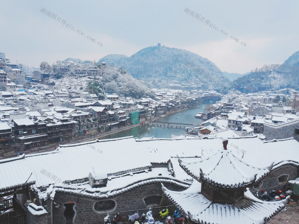 凤凰古城  雪景