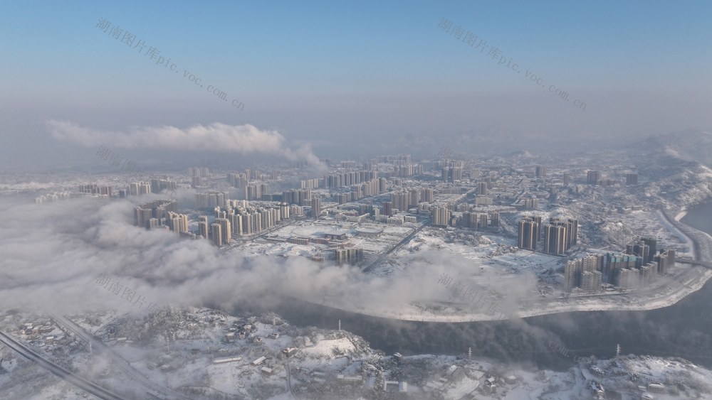 雪后阳光 云雾 新化 美景 云海日出 冰雪