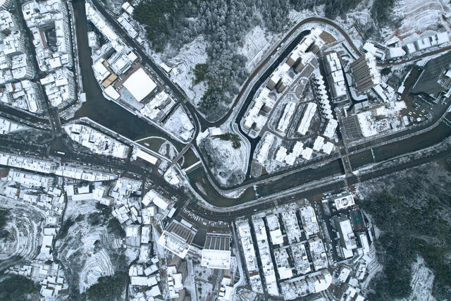 湖南桂东县城 冰雪 画 童话世界