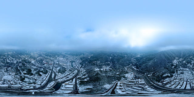 湖南桂东县城 冰雪 画 童话世界