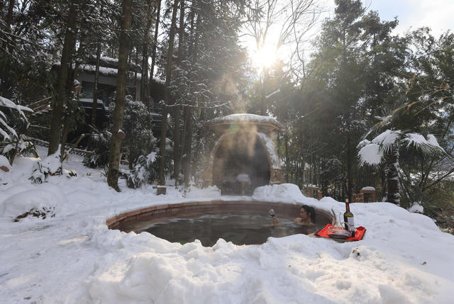 张家界 民宿 冬雪 休闲