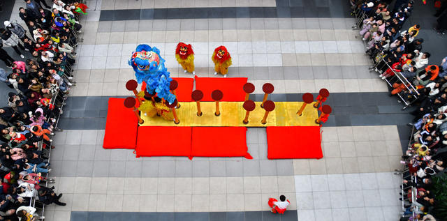 湖南 衡阳 舞狮 迎新春