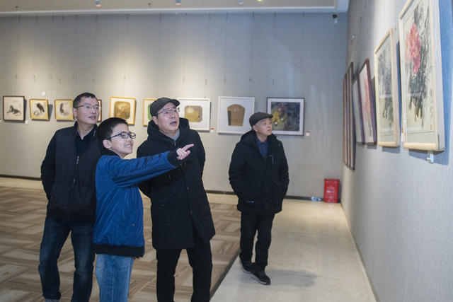 湖南娄底 春节 美术馆 过大年 花鸟画 假日