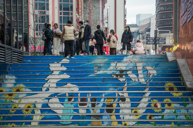 长沙  步行街  游客  打卡  春节