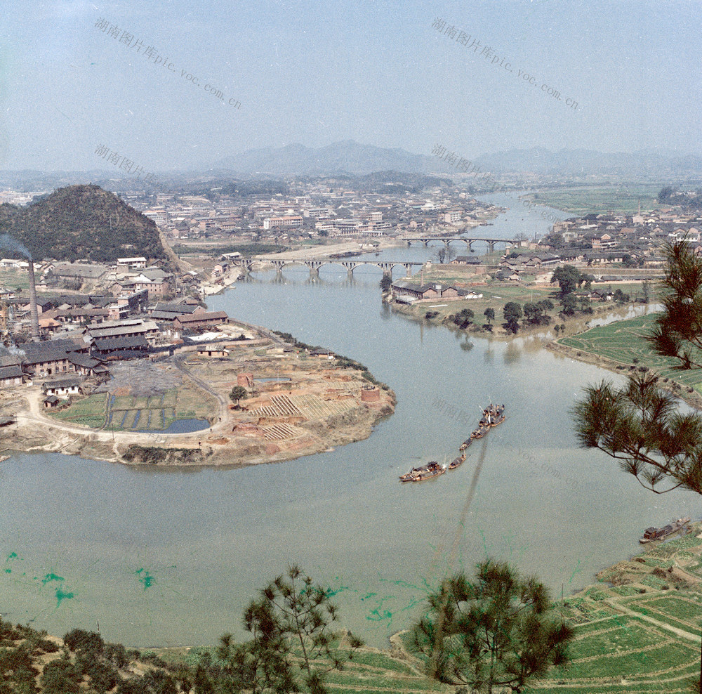 浏阳全景 浏阳河 俯瞰浏阳