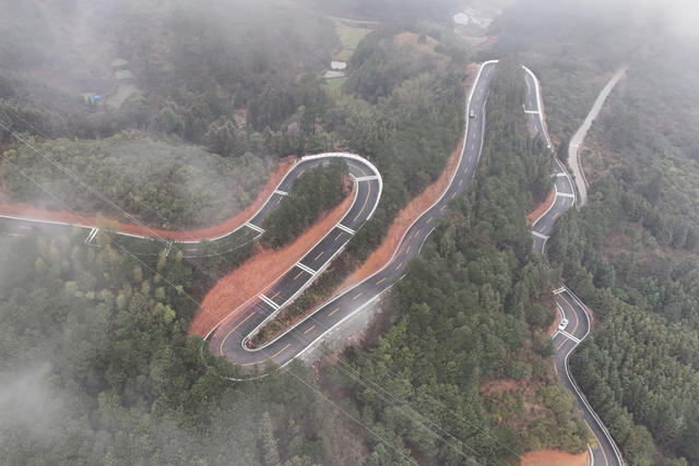 交通、农村公路、航拍、车辆、经济
