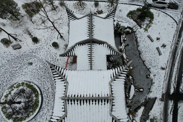 土家族 湘西 苗族 吉首 大雪  雪景 银装 画卷 高新区 航拍