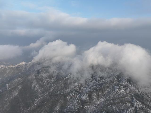 南岳 衡山 西岭 雾凇 雪景 云雾 山脉