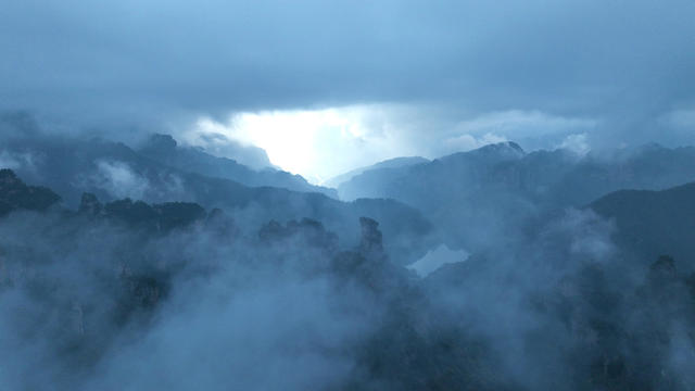 张家界 武陵源 云海景观 