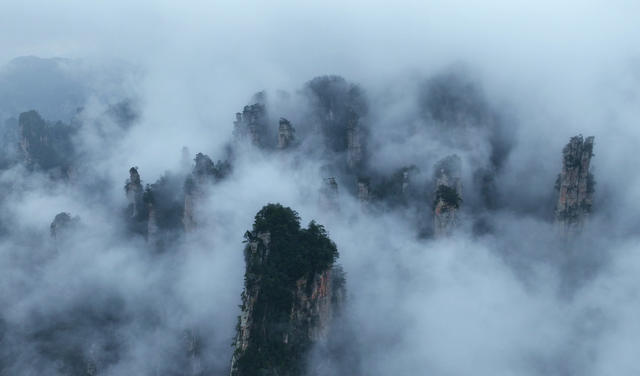 张家界 武陵源 云海景观 