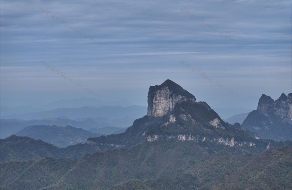 卡斯特台山 桌山 岩石 澧水流域 地标 高山