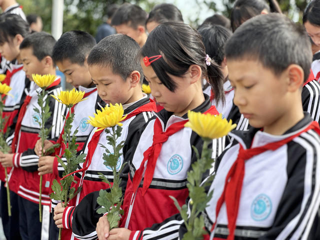 嘉禾：清明祭英烈   丰碑励童心