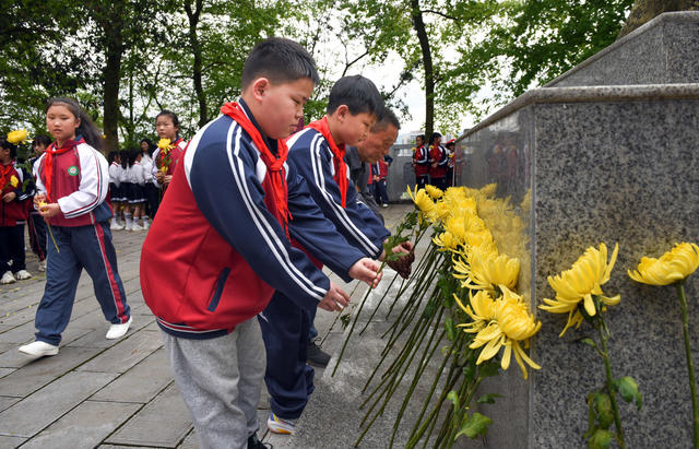 祭奠 清明 民族 英雄  师生