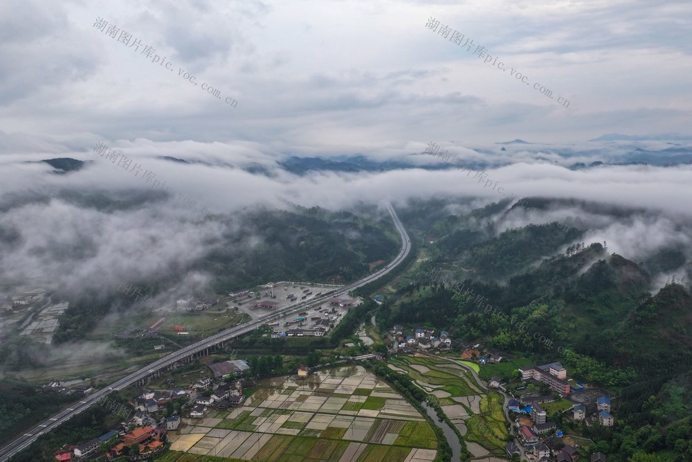 公路、交通、乡村、田园、生态