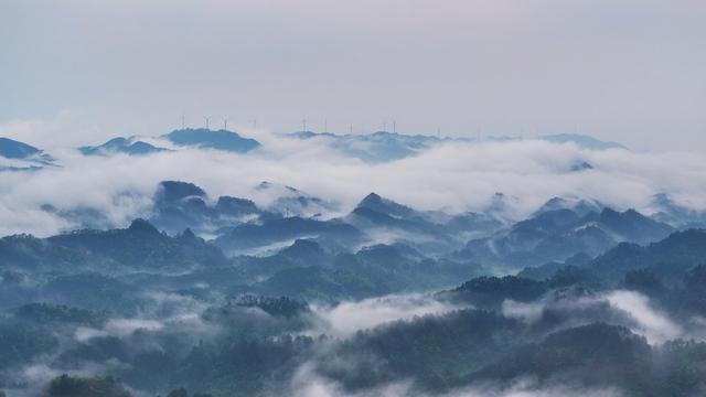 新能源、风电、雾海、生态环境、自然