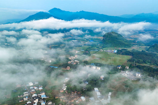 江永县  春雨  美景  云雾缭绕
