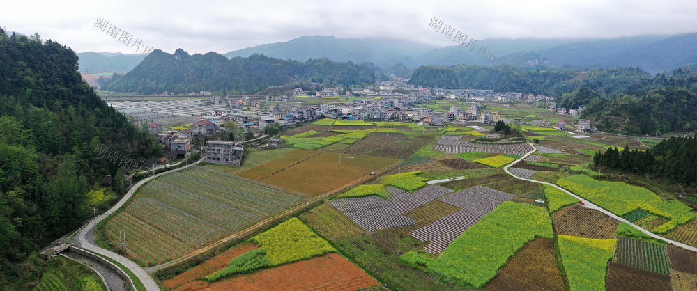 湖南，龙山，春日，乡村