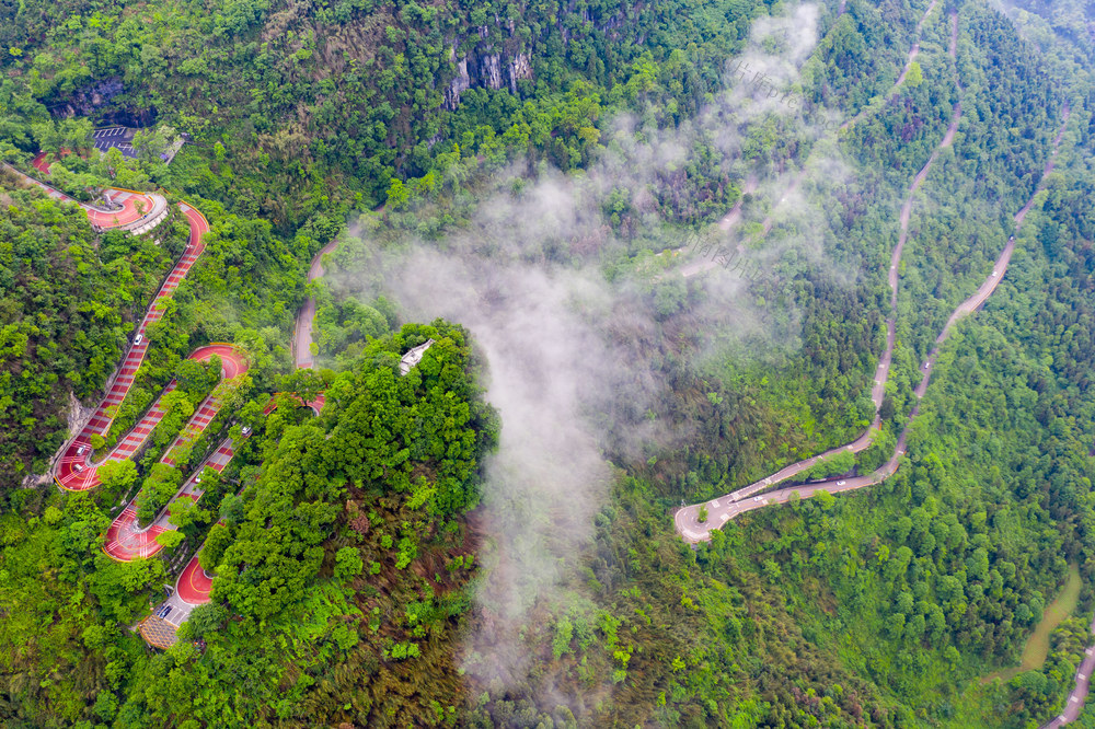 云雾  湘西  矮寨  盘山公路