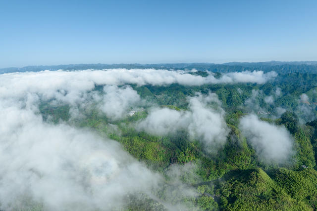 吉首 红山国有林场 青山 晨雾 生态