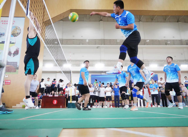 气排球  比赛  干部  职工  全民健身  运动 