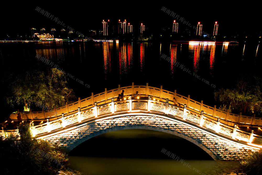 湖南郴州 资兴东江湾 夜景美 画