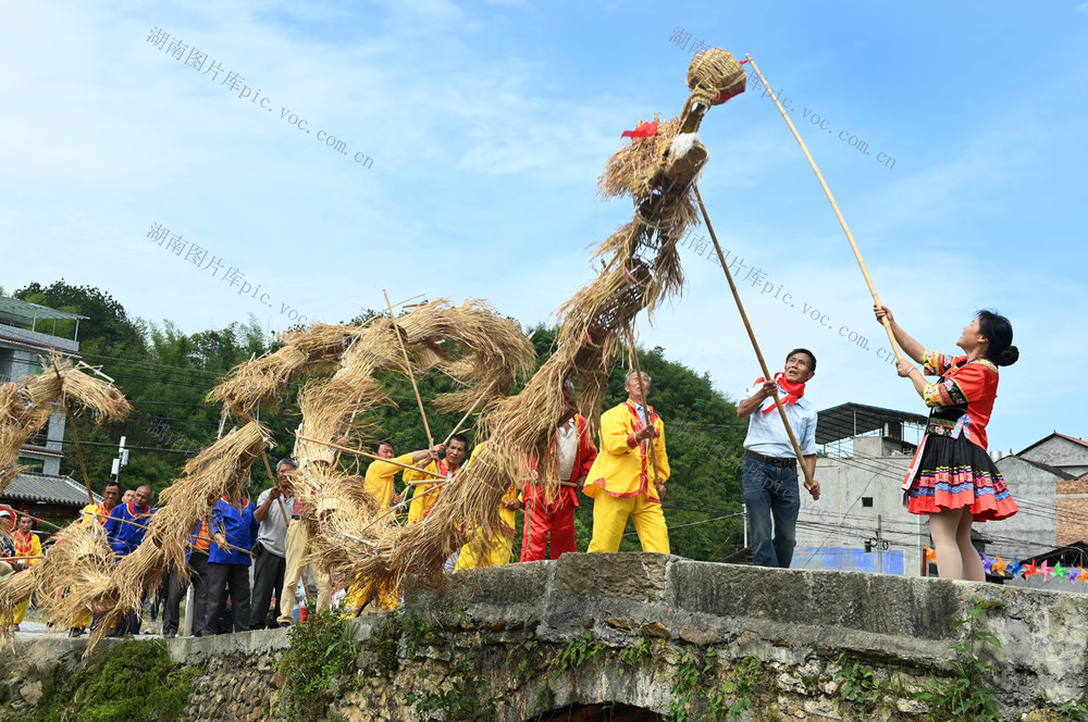 姑娘节 四月八 民俗  传统节日 苗族 少数民族 舞草龙  巫水河 文旅 游客  姑娘