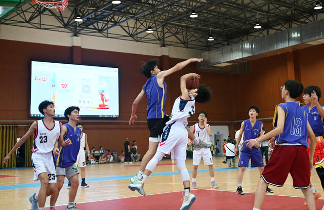 蓝球 比赛 中小学生 体育  运动 教育 体育场  学生 校园