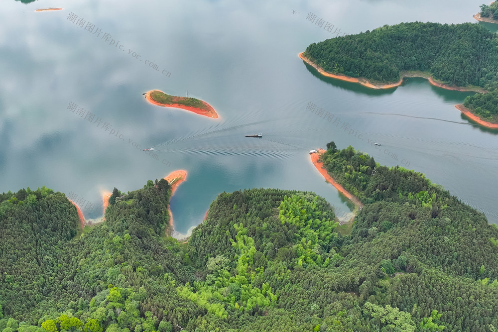 生态 湿地 船 绿水  湖