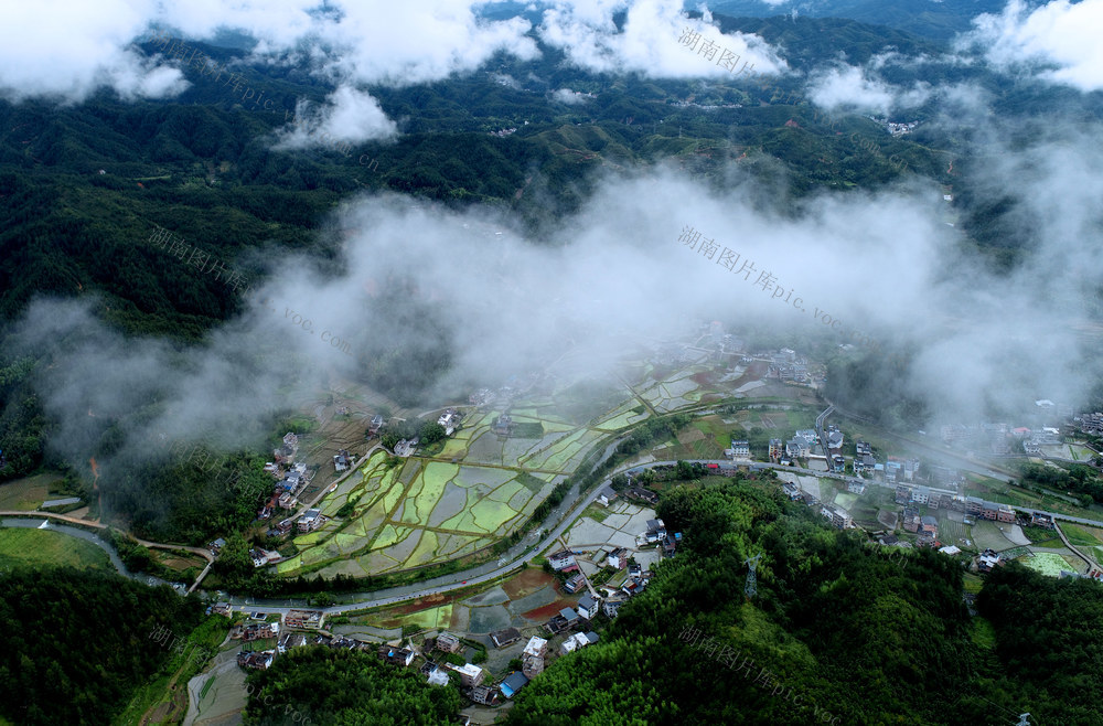 湖南桂东 新农村 画 水湾村