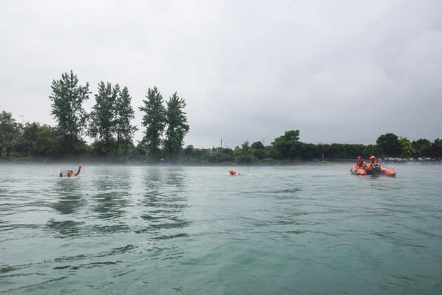 消防 水域 救援 演练 安全 防汛 抗洪抢险 联动 拉动 