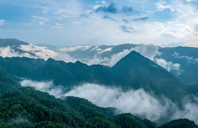 森林,风光,风景,自然,山川,山脉,山峰,天空,蓝天,山雾,云雾缭绕,背景,壁纸,树林,青山,生态,环境,环保,绿化,绿色,旅行,户外,高山,云,自然美,地形,旅游目的地,云雾,雾,山