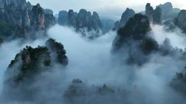 张家界 武陵源 云海 黄石寨